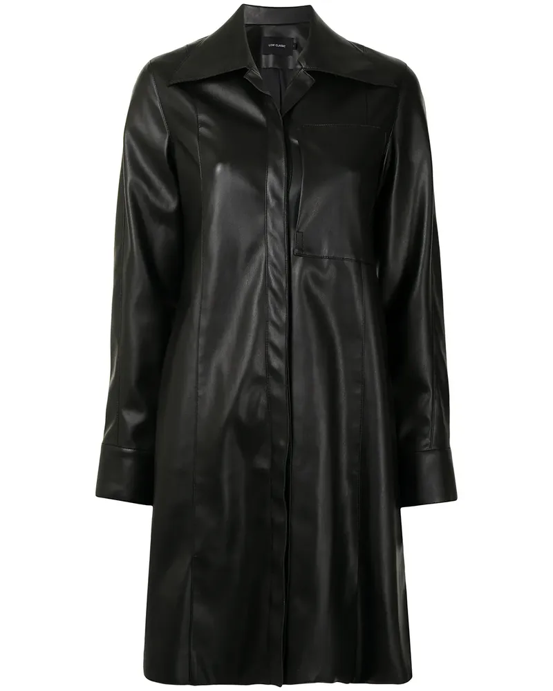 LOW CLASSIC Hemd mit Oversized-Kragen - Schwarz Schwarz