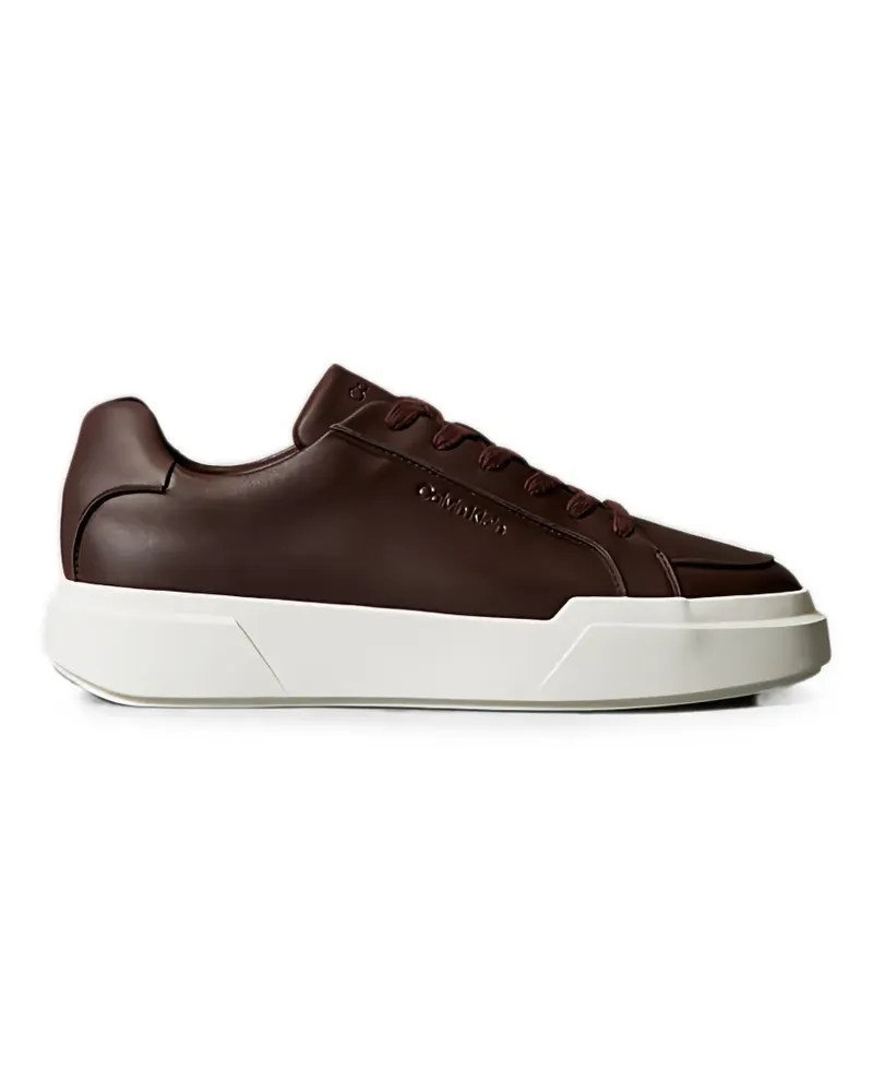Calvin Klein Avenue logo-embossed sneakers - Braun Braun