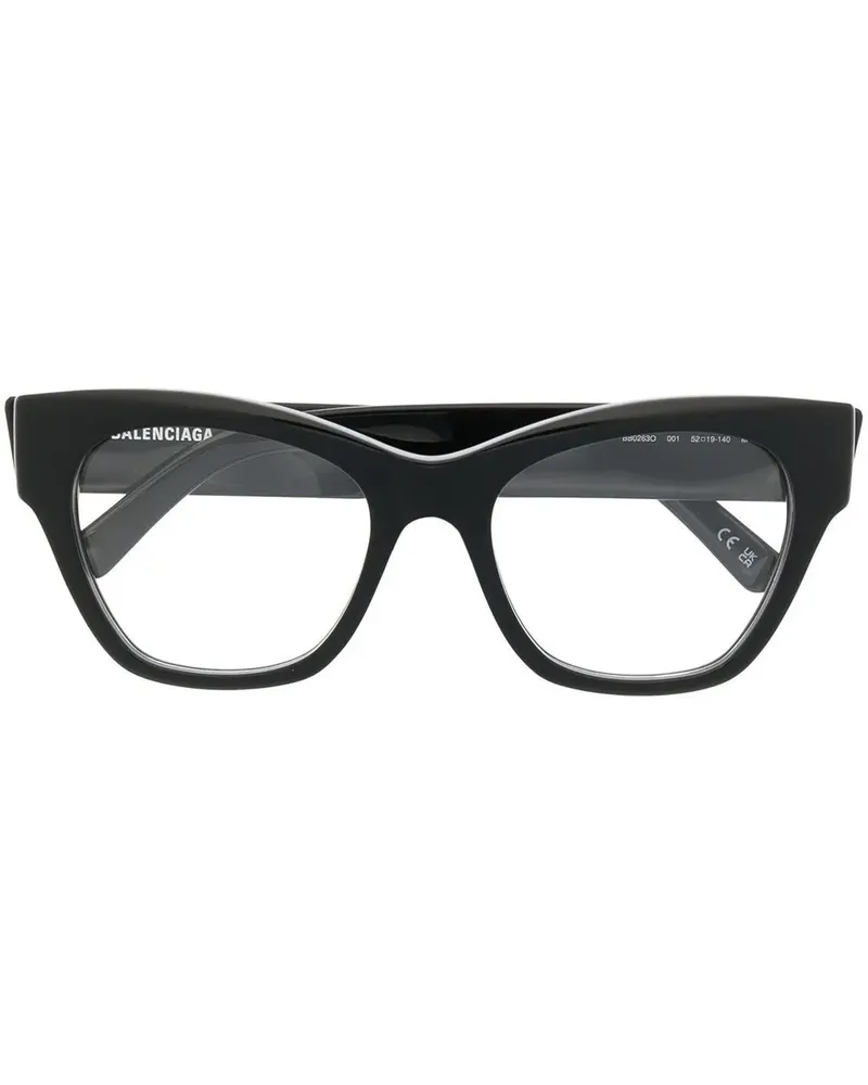 Balenciaga Brille im Cat-Eye-Design - Schwarz Schwarz