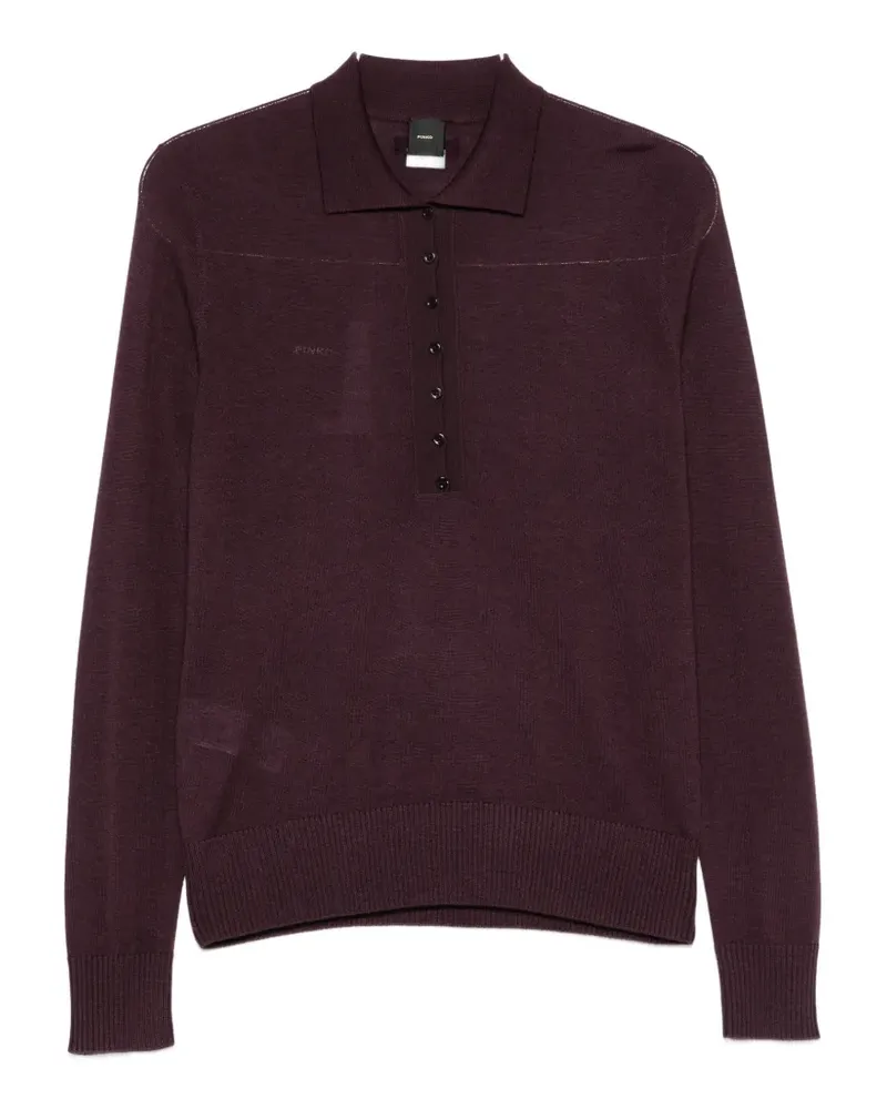 Pinko Vadus fine-knit polo top - Violett Violett