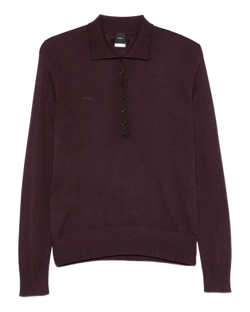 Pinko Vadus Poloshirt aus Feinstrick - Violett Violett