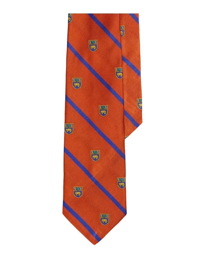 Ralph Lauren striped silk tie - Orange Orange