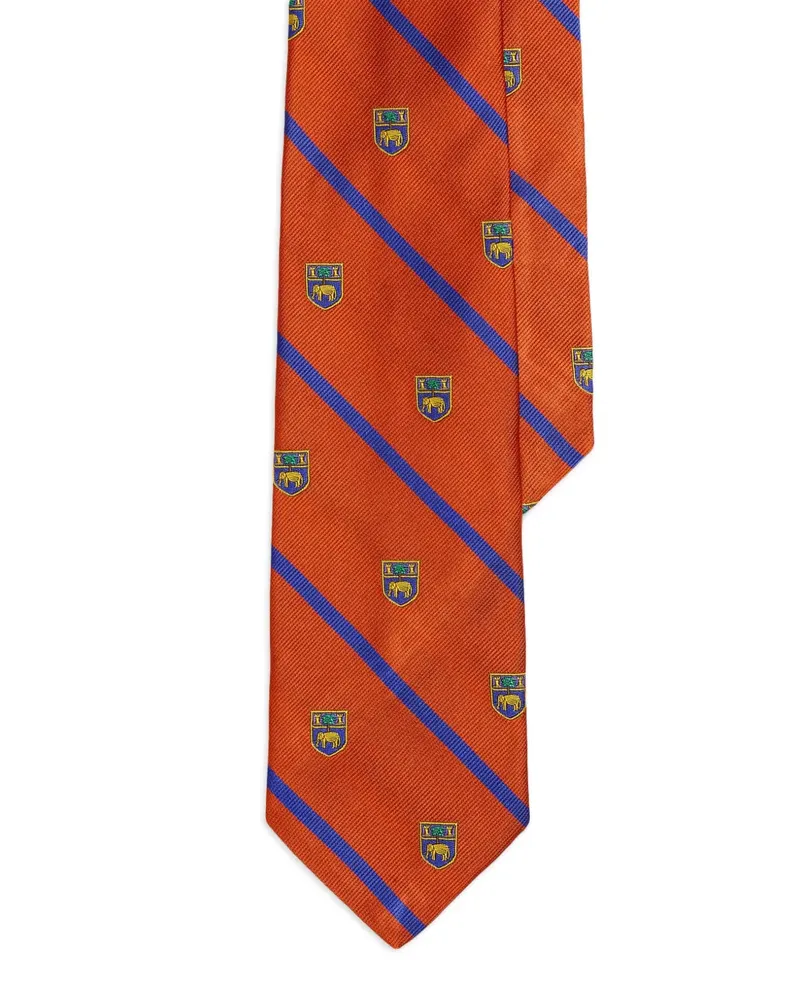 Ralph Lauren striped silk tie - Orange Orange