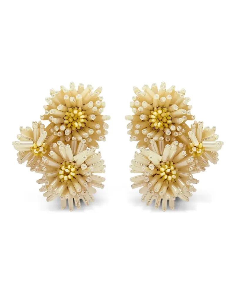 Oscar de la Renta Ring mit Blumendetail - Nude Nude