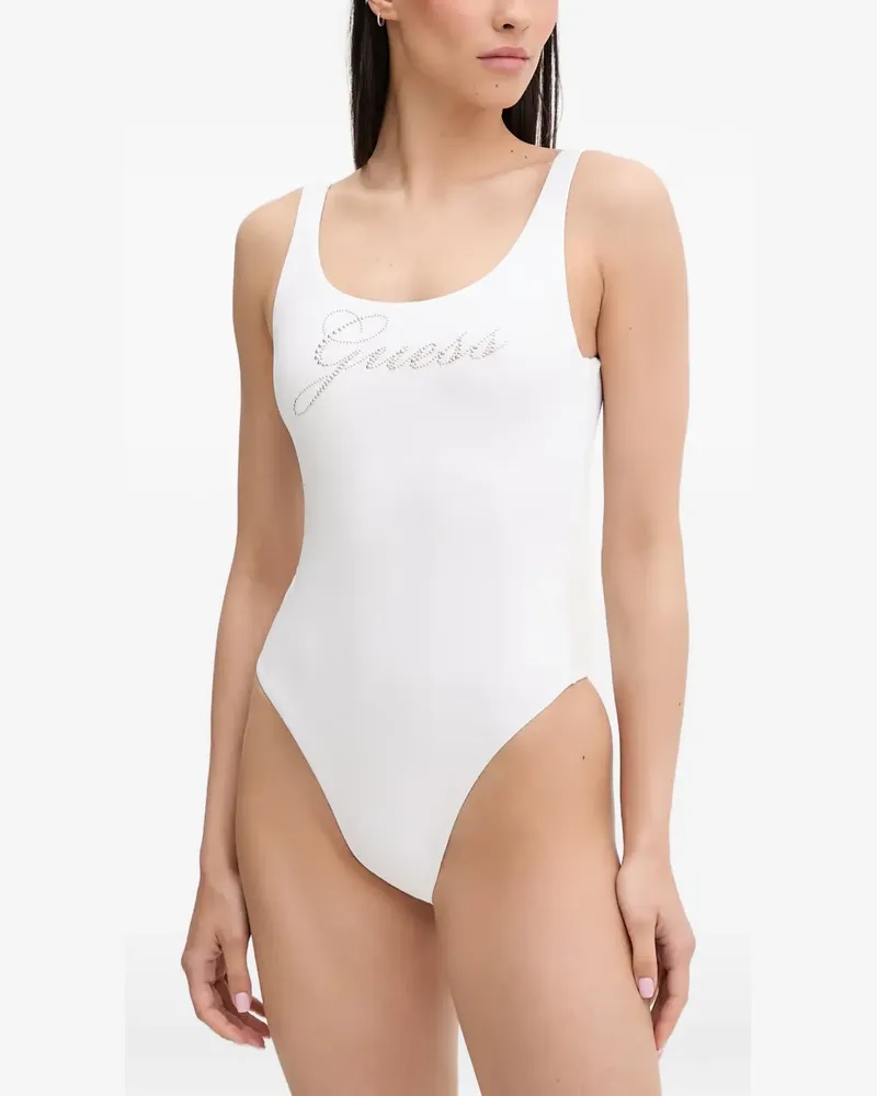 Guess Annalisa Badeanzug mit Logo - Weiß Weiß
