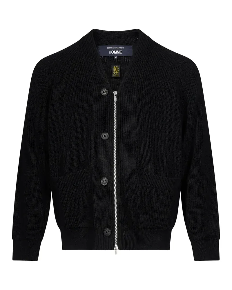 Comme des Garçons Cardigan mit Reißverschluss - Schwarz Schwarz