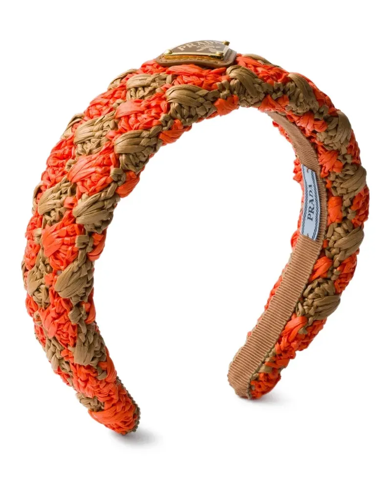 Prada Haarband in Häkeloptik - Orange Orange