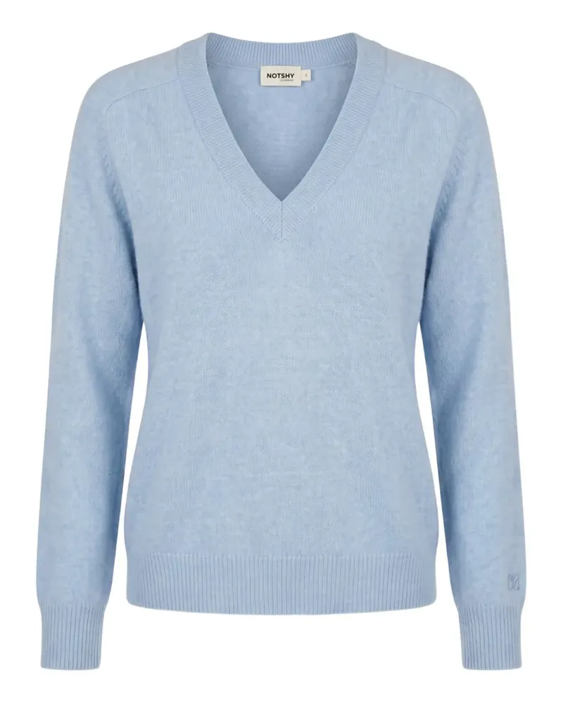 Not Shy V-neck cashmere sweater - Blau Blau