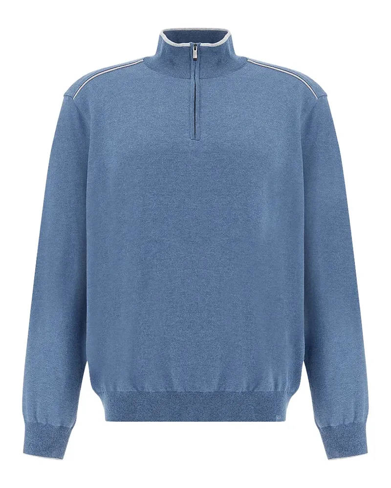 Paul & Shark half-zip sweater - Blau Blau