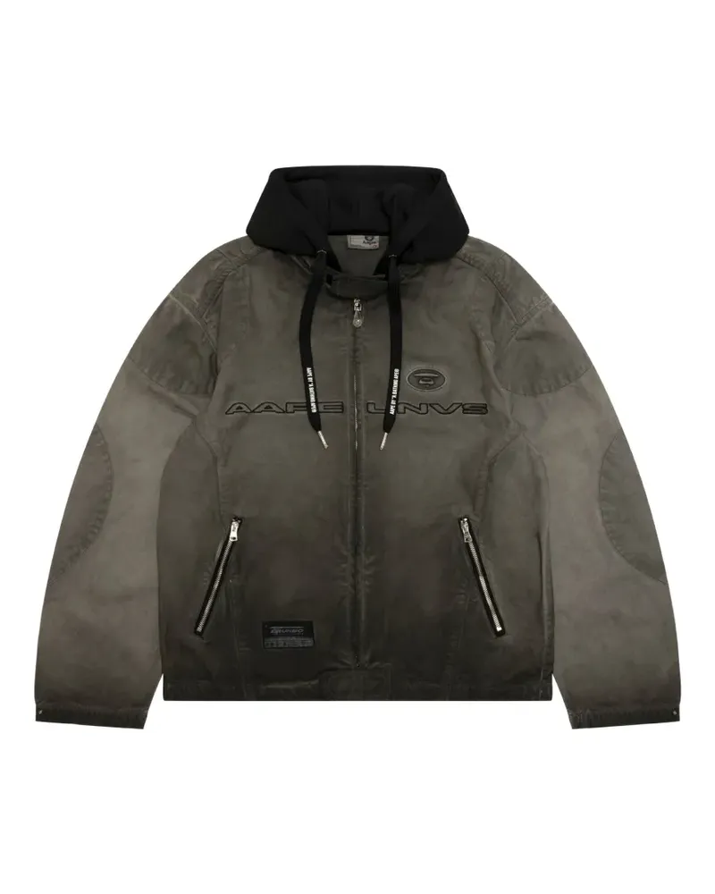 BAPE hooded cotton jacket - Grau Grau