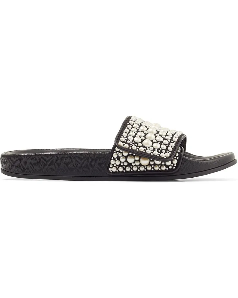 Jimmy Choo Flache Fitz Sandalen - Schwarz Schwarz