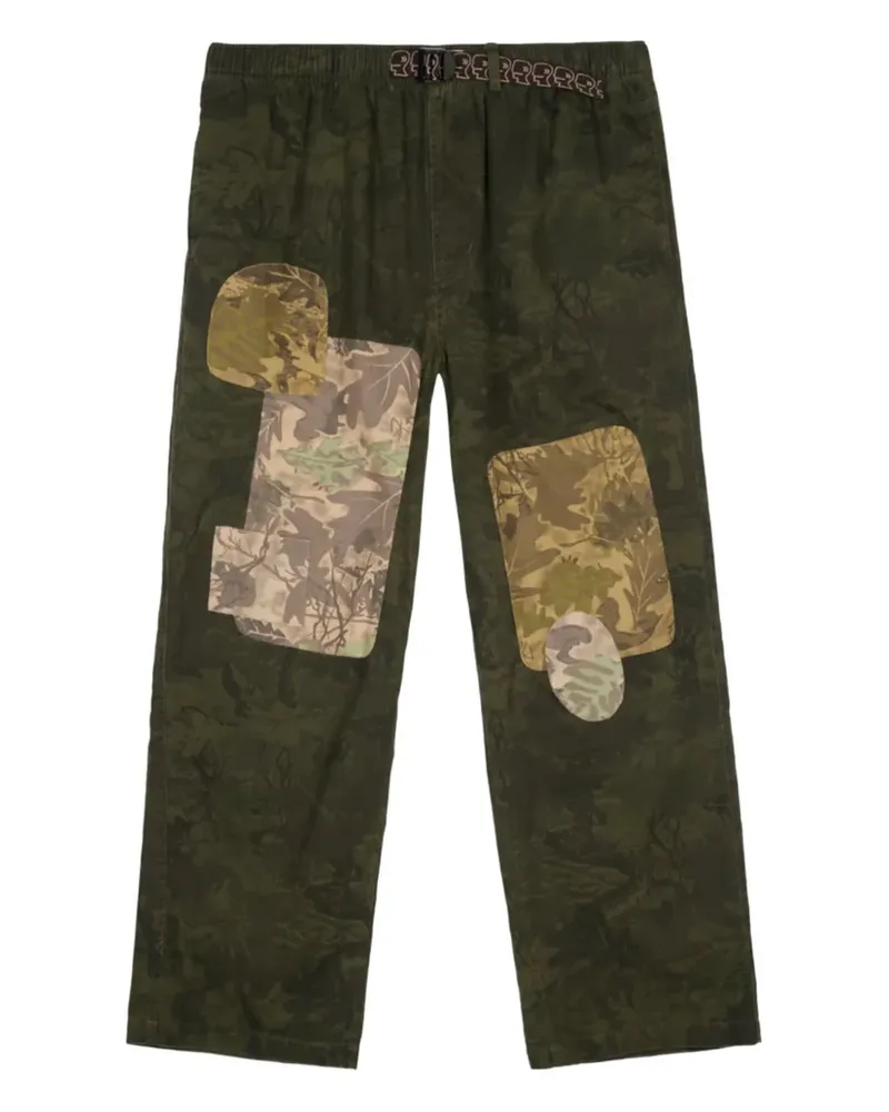 Brain Dead Hose im Patchwork-Look - Grün Grün