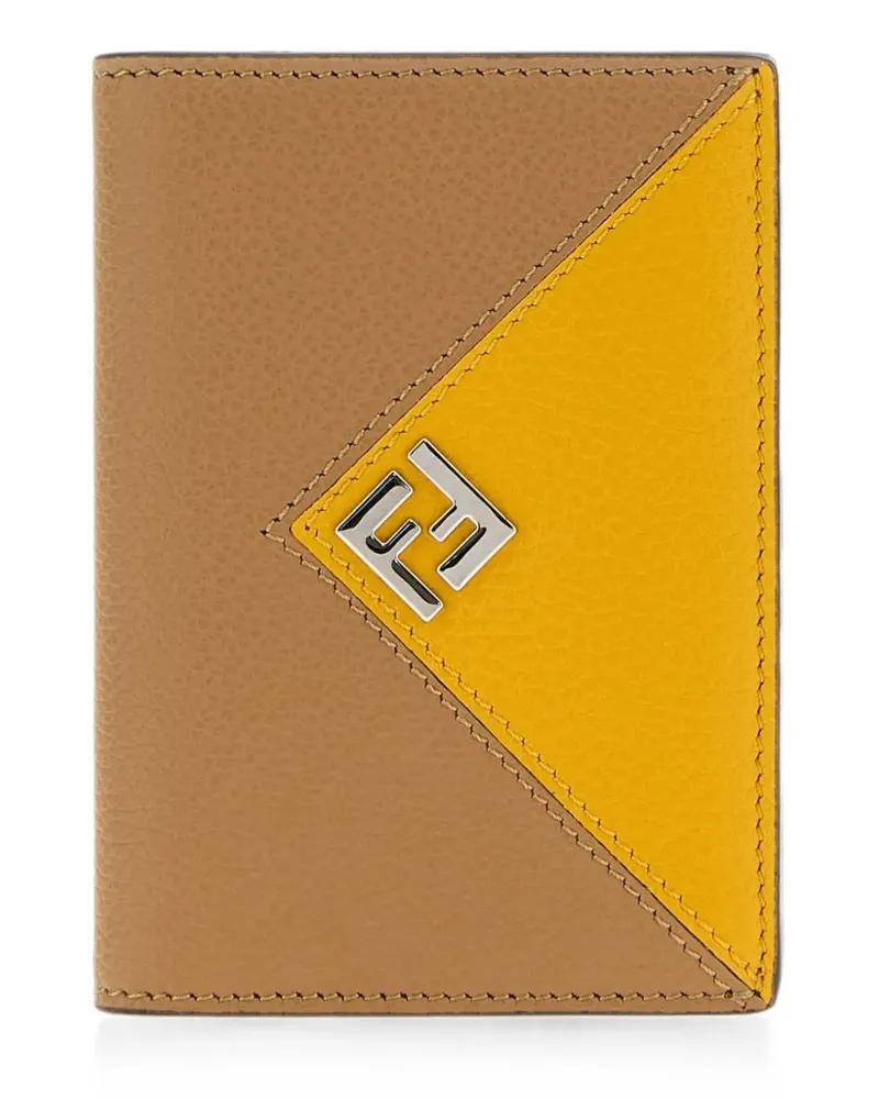 Fendi Lui logo-plaque card holder - Braun Braun