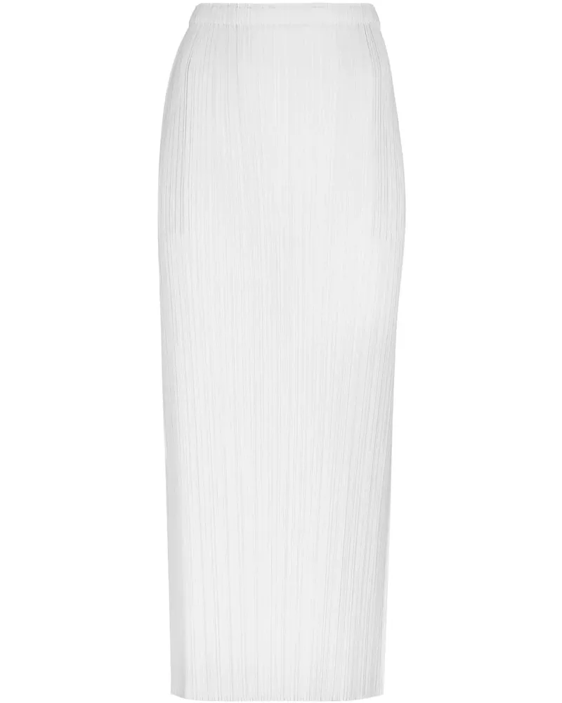 Issey Miyake Plissierter Midirock - Grau Grau