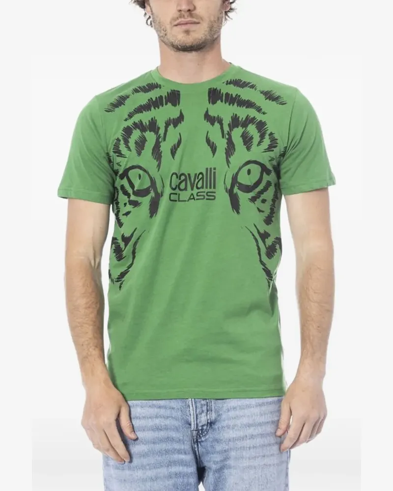 Roberto Cavalli graphic-print T-shirt - Grün Grün