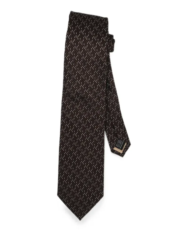 Pal Zileri geometric-pattern tie - Braun Braun
