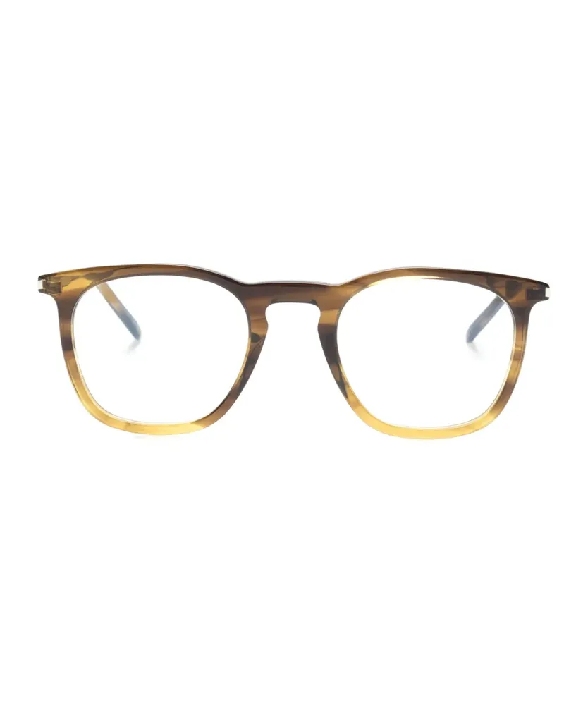 Saint Laurent Brille mit eckigem Gestell - Grün Grün