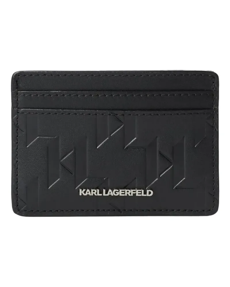 Karl Lagerfeld K/Loom Kartenetui aus Leder - Schwarz Schwarz