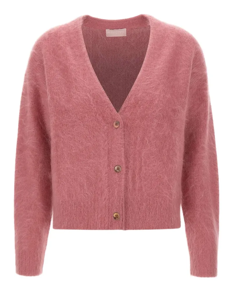 hemisphere brushed V-neck cardigan - Rosa Rosa