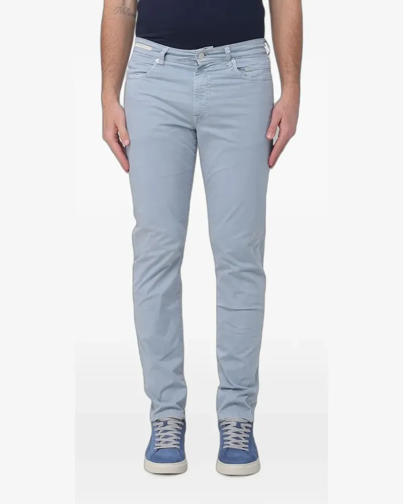 Siviglia slim-fit gabardine trousers - Blau Blau