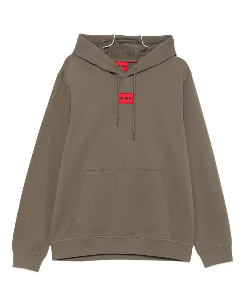 HUGO BOSS drawstring-hooded hoodie - Grün Grün