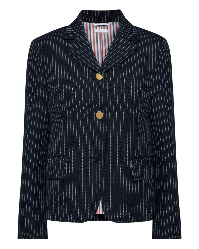 Thom Browne Taillierte Jacke mit Nadelstreifen - Blau Blau