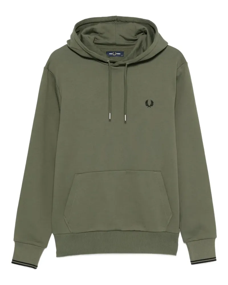 Fred Perry Hoodie mit Lorbeerkranz - Grün Grün