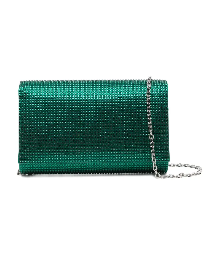René Caovilla crystal-embellished clutch bag - Grün Grün
