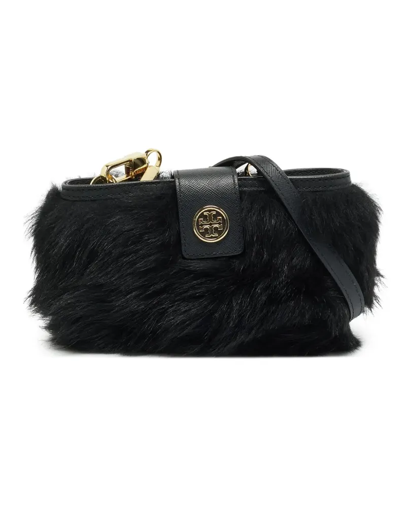Tory Burch Umhängetasche aus Faux Fur - Schwarz Schwarz