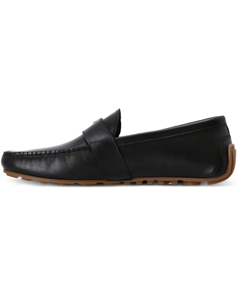 Moschino Loafer mit Ledersteg - Schwarz Schwarz