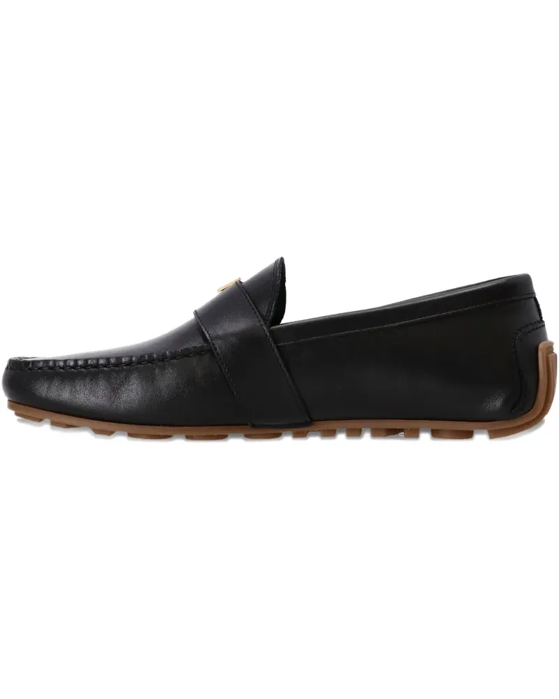 Moschino Loafer mit Ledersteg - Schwarz Schwarz