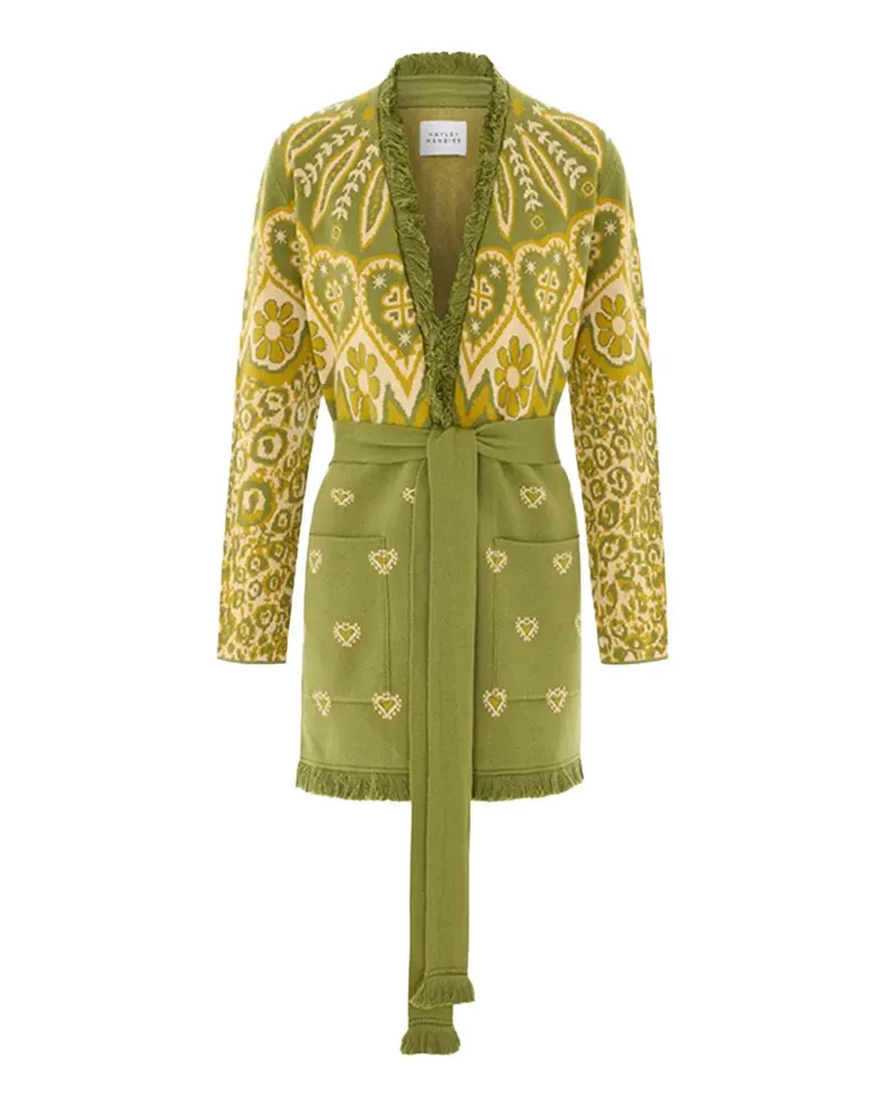 Hayley Menzies Dalton Cardigan mit Fransenbesatz - Grün Grün