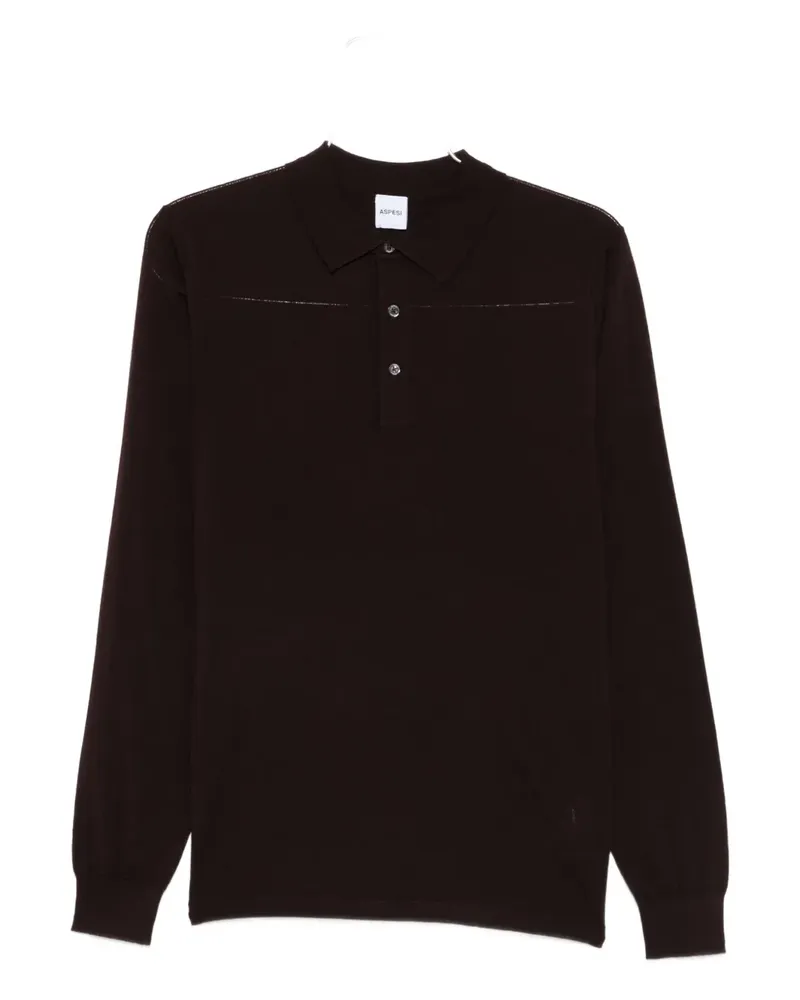 ASPESI Langärmeliges Poloshirt - Braun Braun