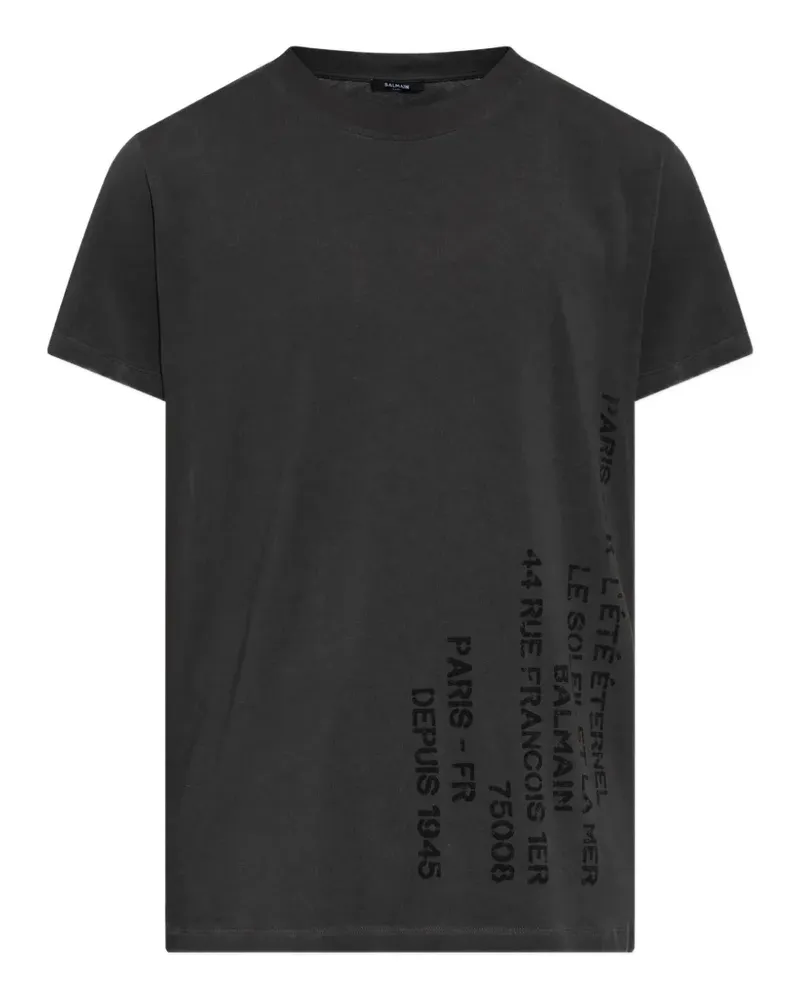 Balmain logo-print T-shirt - Grau Grau