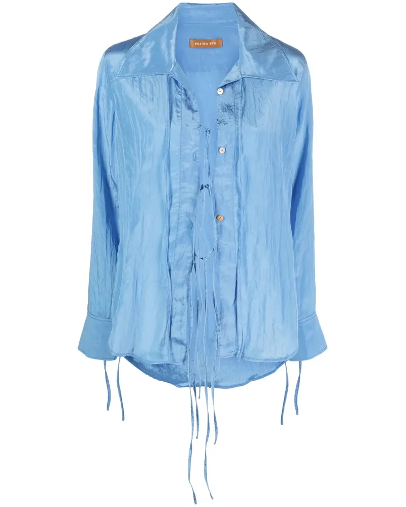 REJINA PYO Saskia Bluse - Blau Blau