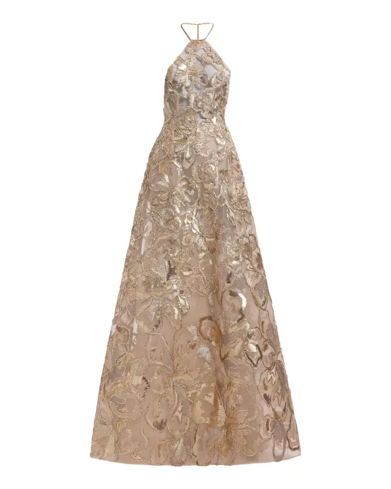 Elie Saab Maxikleid mit Pailletten - Gold Gold