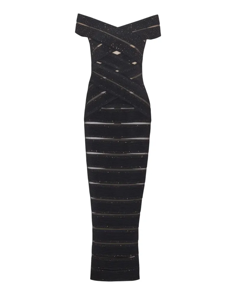 Balmain Figurbetontes Strickkleid - Schwarz Schwarz