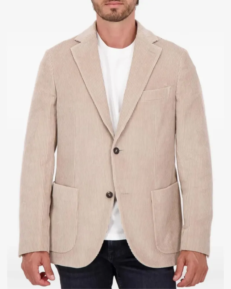 Slowear Incotex Blazer aus Cord - Nude Nude