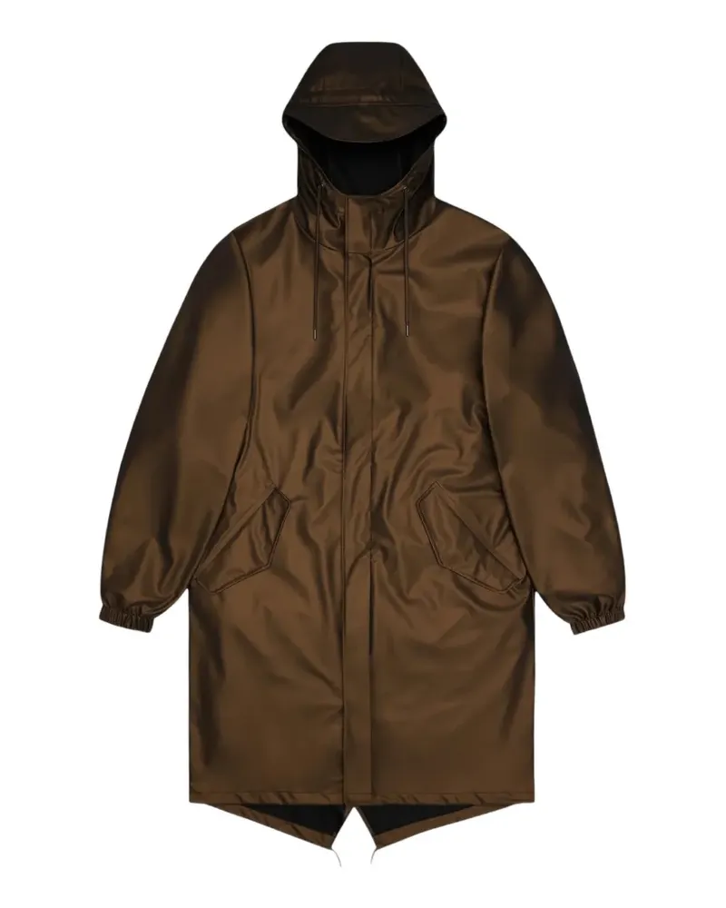 RAINS Kapuzenparka mit Schwalbenschwanz - Braun Braun