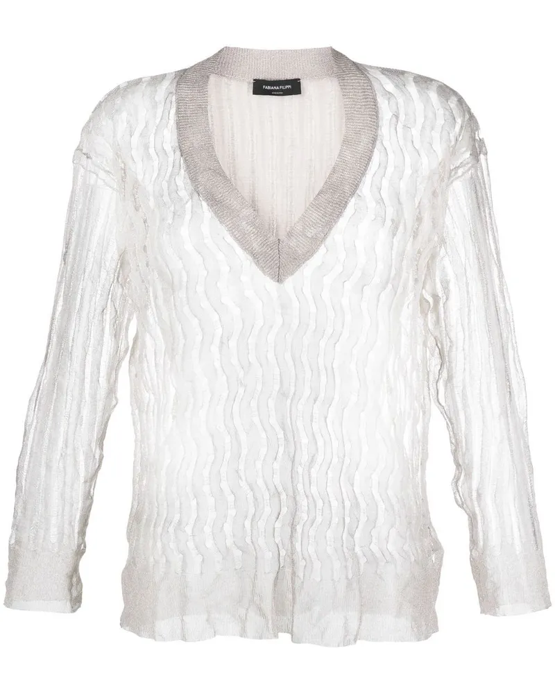 Fabiana Filippi Pullover mit Lochstrickmuster - Gold Gold