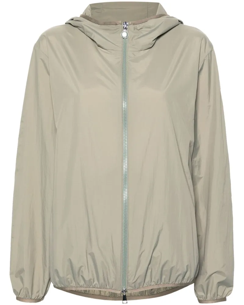 Moncler Windbreaker mit Logo-Patch - Grün Grün