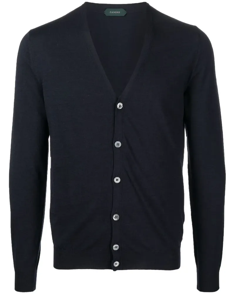 Zanone Cardigan mit Knopfleiste - Blau Blau
