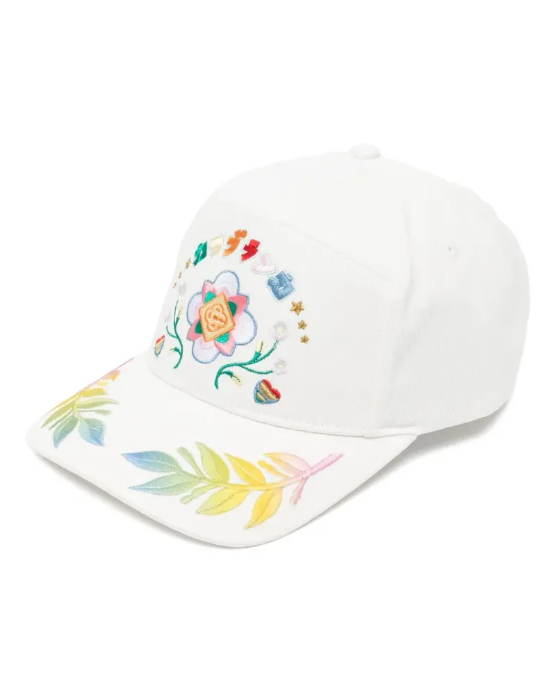 Casablanca Paris Laurel embroidered cap - Weiß Weiß