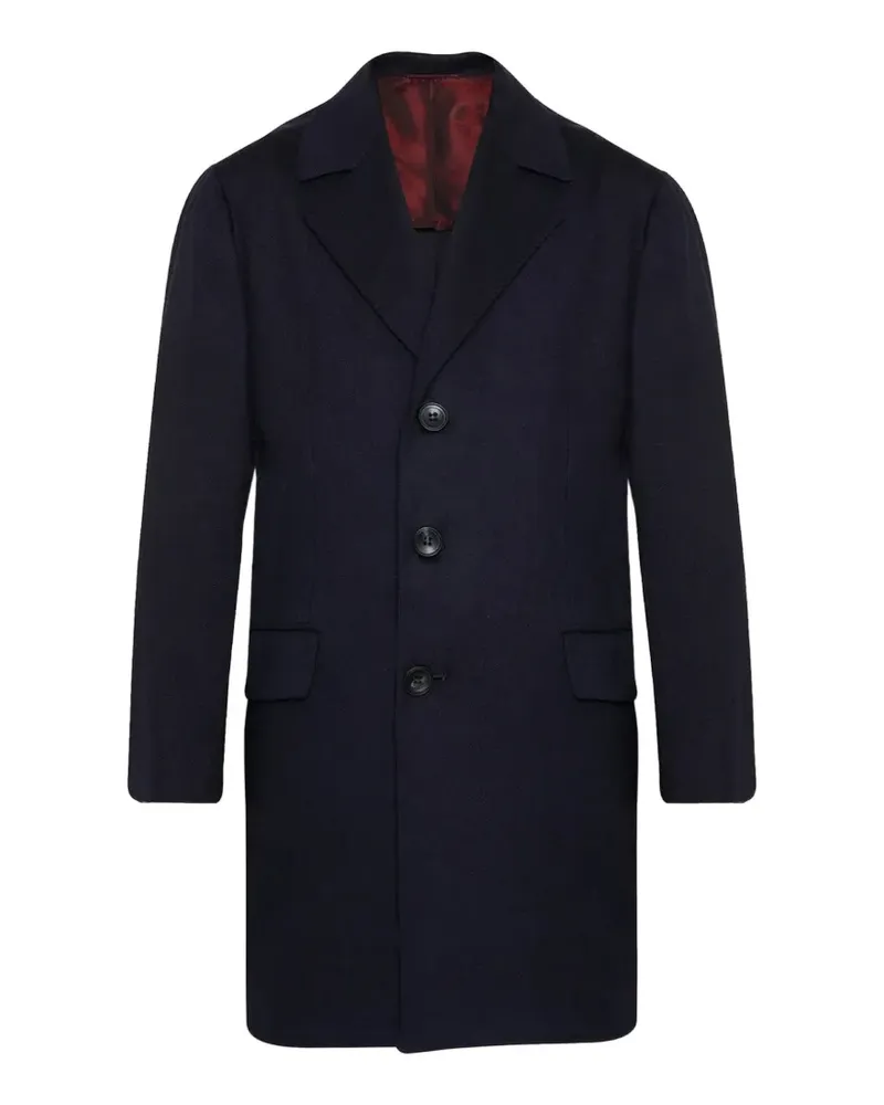 Kiton Einreihiger Mantel - Blau Blau