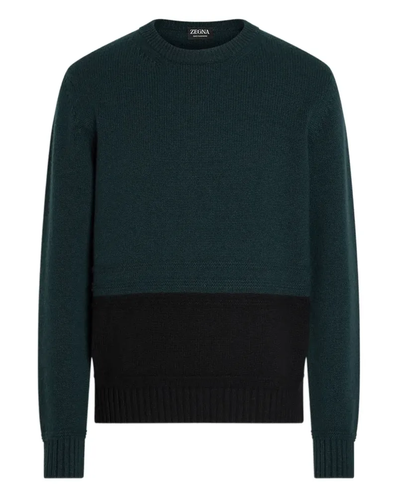 Ermenegildo Zegna Oasi Kaschmirpullover mit rundem Ausschnitt - Grün Grün