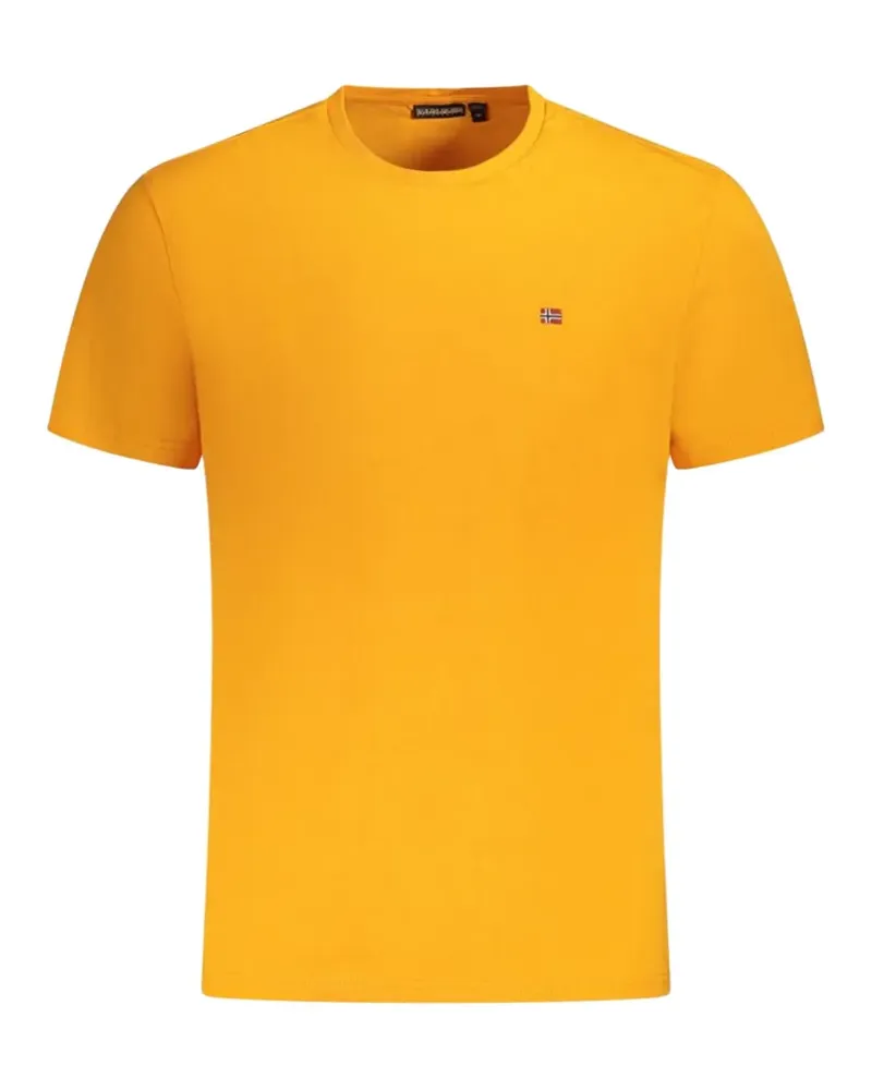 Napapijri T-Shirt mit Logo-Patch - Gelb Gelb