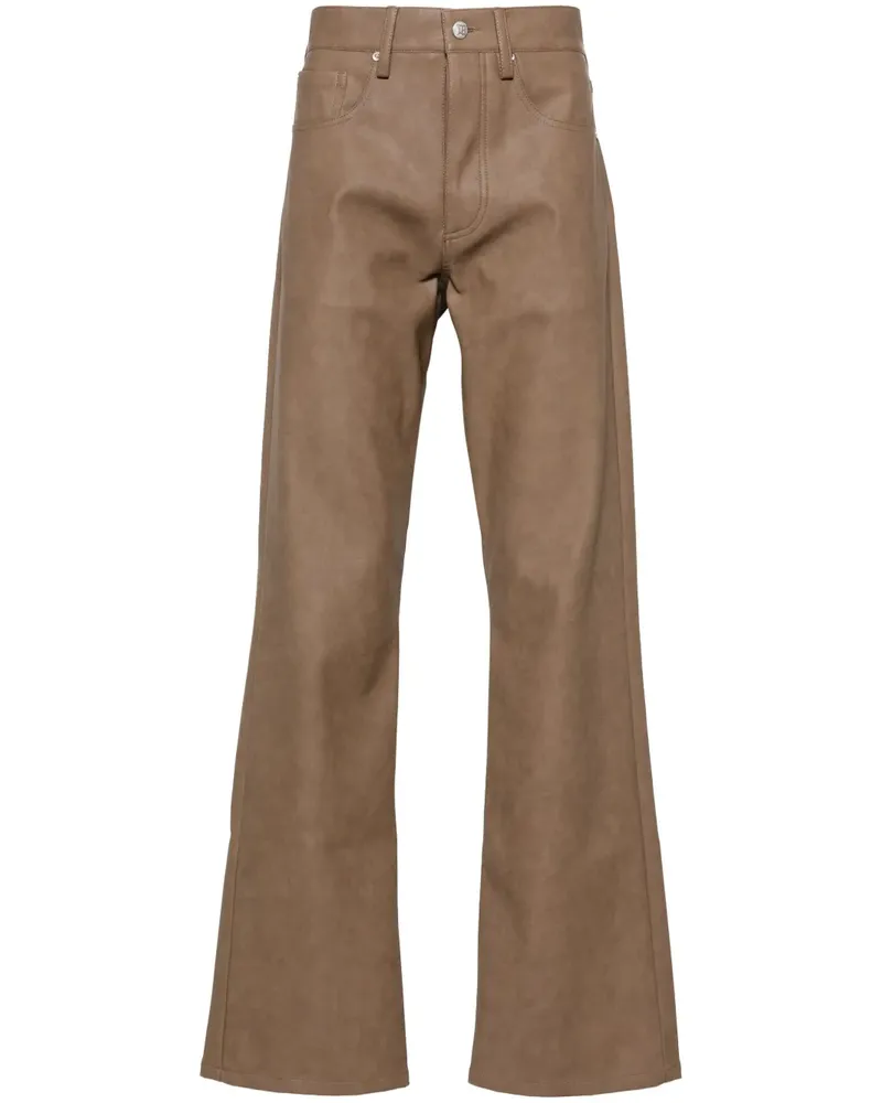 MISBHV Gerade Hose aus Faux-Leder - Braun Braun