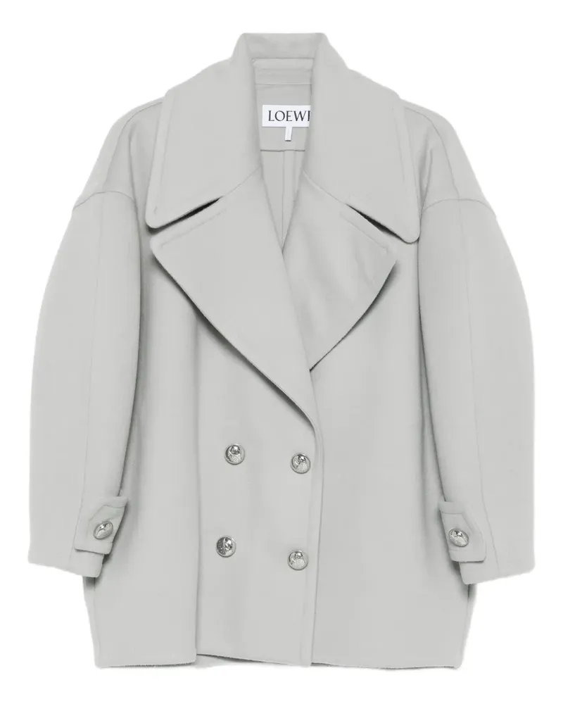 Loewe Doppelreihiger Mantel - Grau Grau