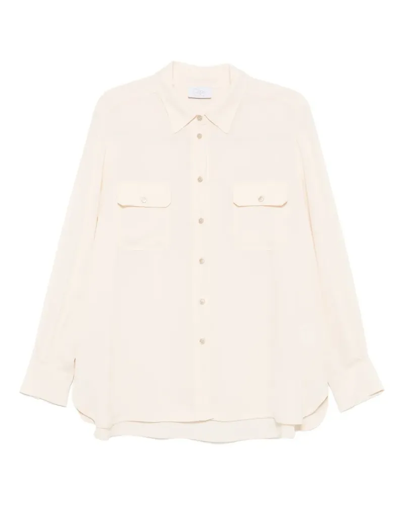 Clips button-up pocket-detail shirt - Nude Nude