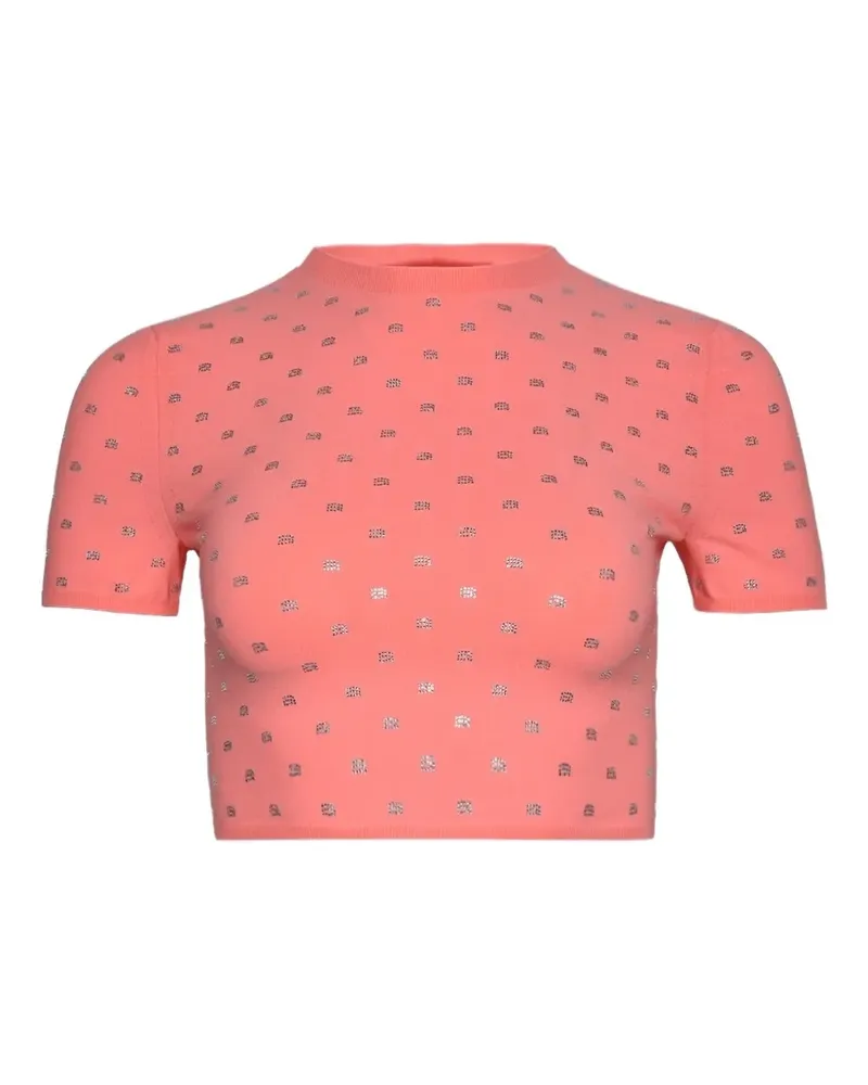 Alexander Wang T-Shirt mit Logo-Verzierung - Rosa Rosa
